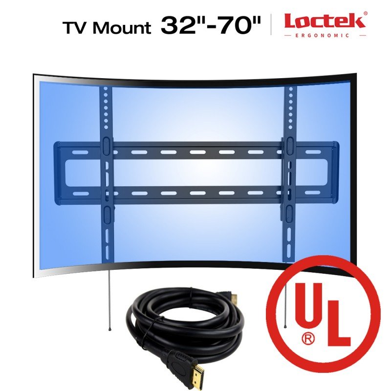 Loctek R1H Fixed Curved TV Wall Mount Bracket (32