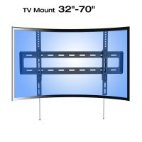 Loctek R1H Fixed Curved TV Wall Mount Bracket (32"-70") with 6ft HDMI Cable