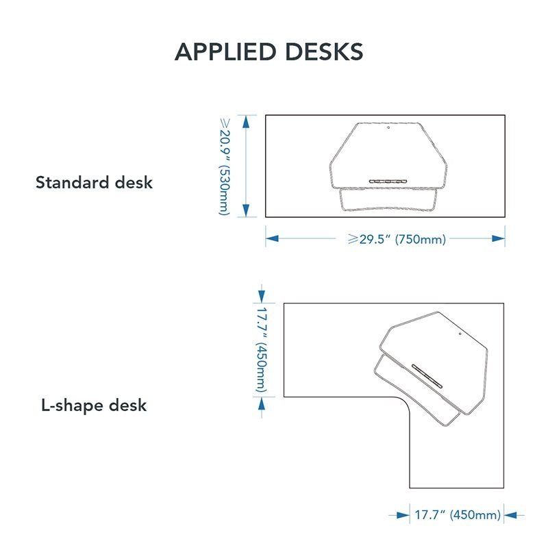 Flexispot M7C Corner AlcoveRiser Standing Desk Converter - 36