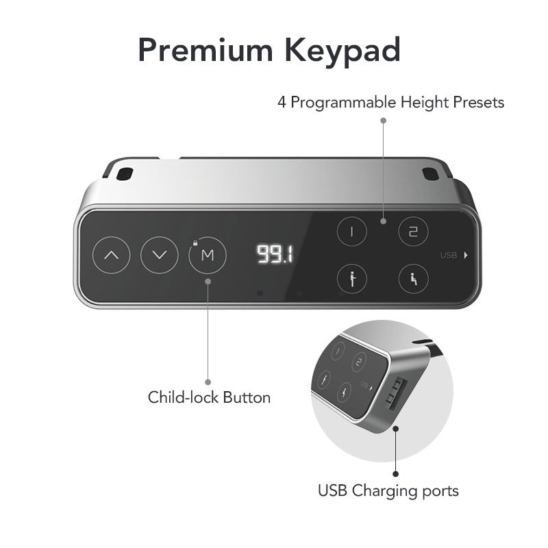 E7 Flexispot Electric Height Adjustable Pro Plus Standing Desk