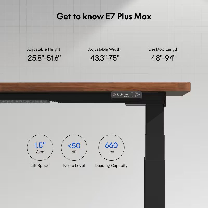 Flexispot E7 Plus Max Premium 4-leg Standing Desk