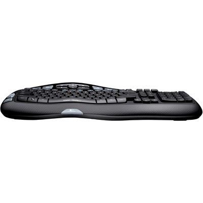 Logitech K350 Wireless Wave Shaped Keyboard with a Cushioned and Contoured Palm Rest