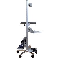 Luxor LSCW60 Height Adjustable Mobile LCD Monitor Workstation and Healthcare Cart LSCW-60