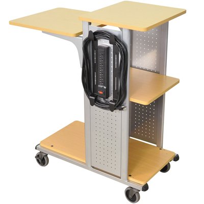 Luxor WPS4BRE Boardroom Presentation Workstation with 7 Outlet 25' Electric Cord