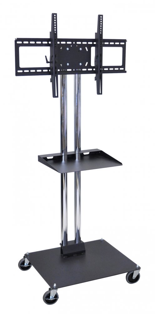 WPSMS62SCH-4 - Mobile TV Stand + Mount - Shelf + Casters Included