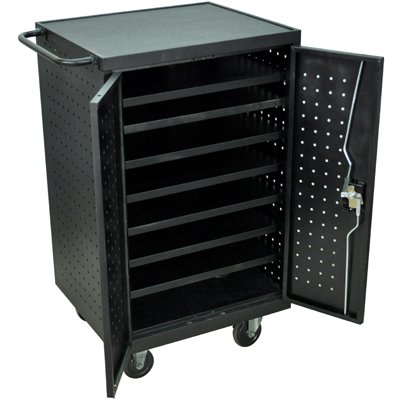 Luxor LLTS12-B 12 Tablet or Laptop Charging Cart and Storage Station