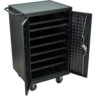 Luxor LLTM24-B Mobile 24 Tablet Charging Cart and Storage Station