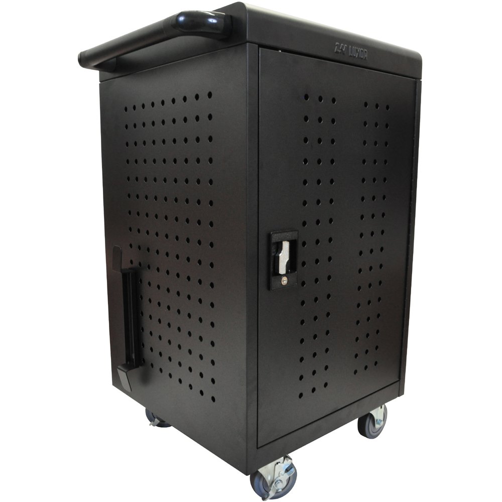 Luxor LLTM30-B 30 Tablet Charging Cart with Key Lock