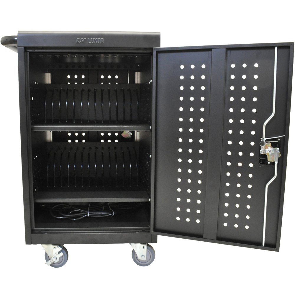 Luxor LLTM30-B 30 Tablet Charging Cart with Key Lock