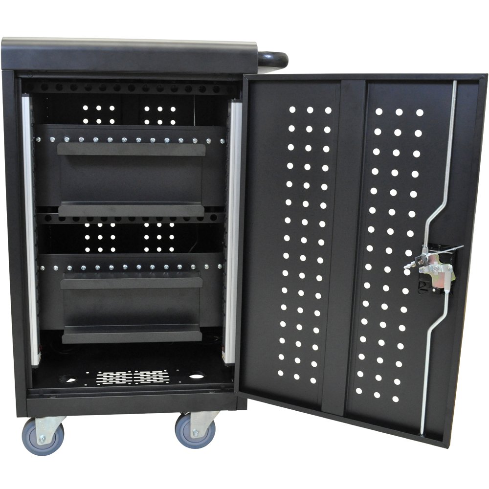 Luxor LLTM30-B 30 Tablet Charging Cart with Key Lock