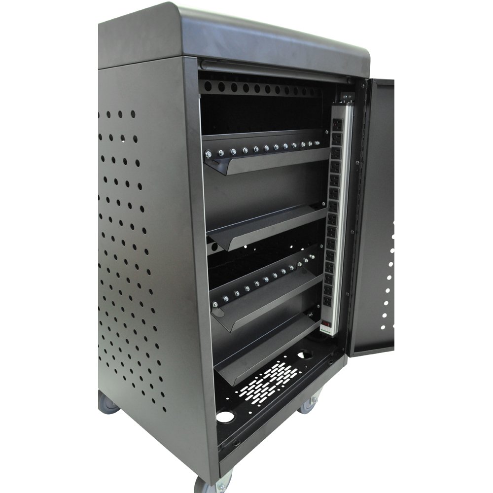 Luxor LLTM30-B 30 Tablet Charging Cart with Key Lock