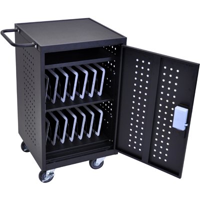 Luxor LLTM30-B-RFID 30 Tablet Charging Cart with RFID Lock