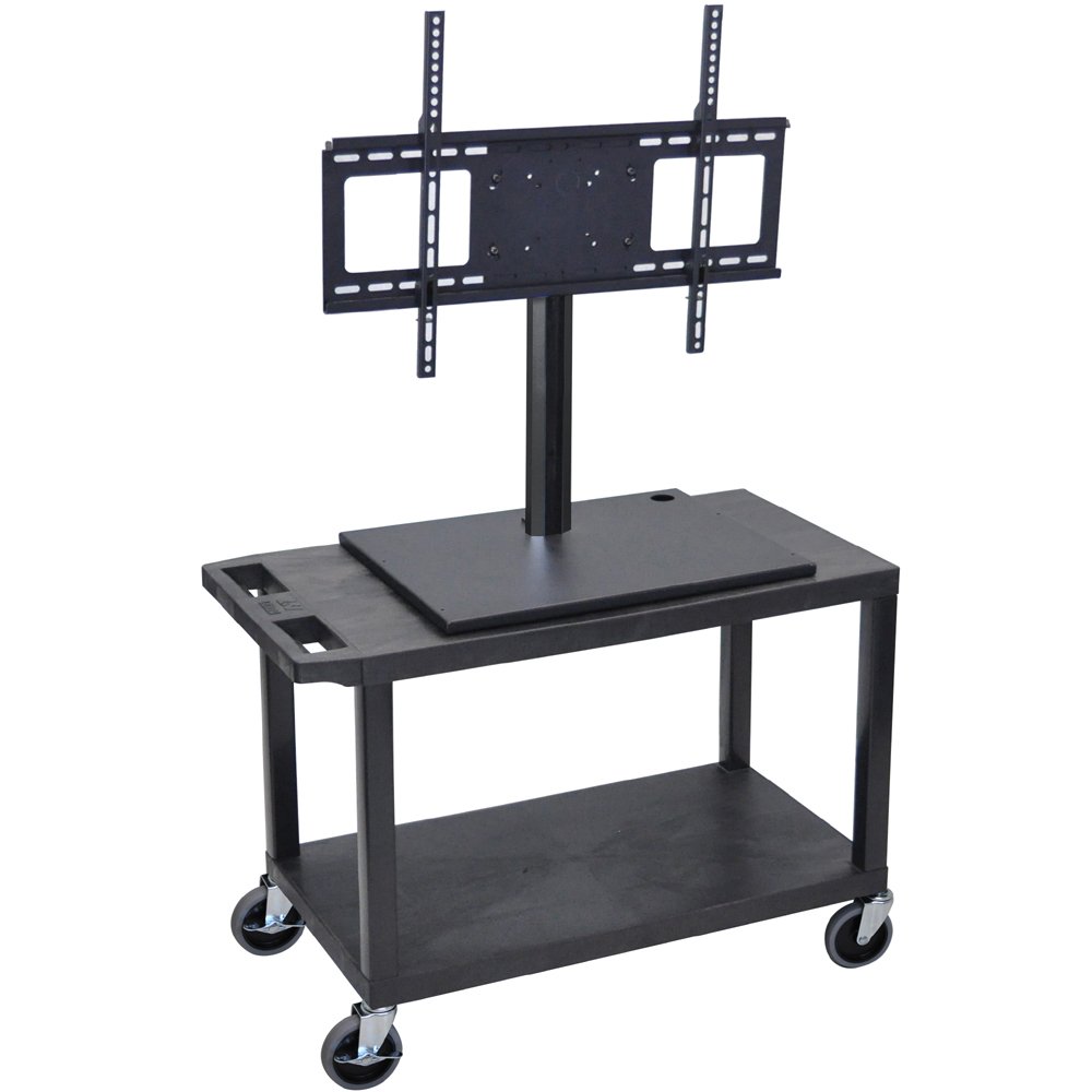 Luxor ET25E-B or ET25CE-B Mobile Cart w/ Universal LCD TV Mount