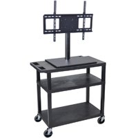 Luxor ET34E-B or ET34CE-B Mobile TV Cart w/ Universal LCD Mount