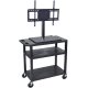 Luxor ET34E-B or ET34CE-B Mobile TV Cart w/ Universal LCD Mount