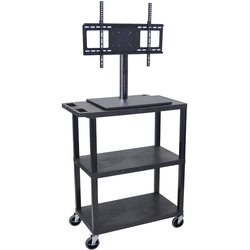 Luxor ET38E-B or ET38CE-B Flat Panel Mobile TV Cart