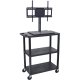 Luxor ET38E-B or ET38CE-B Flat Panel Mobile TV Cart