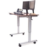 Luxor STANDUP-CF48-DW 48" Crank Adjustable Stand Up Workstation