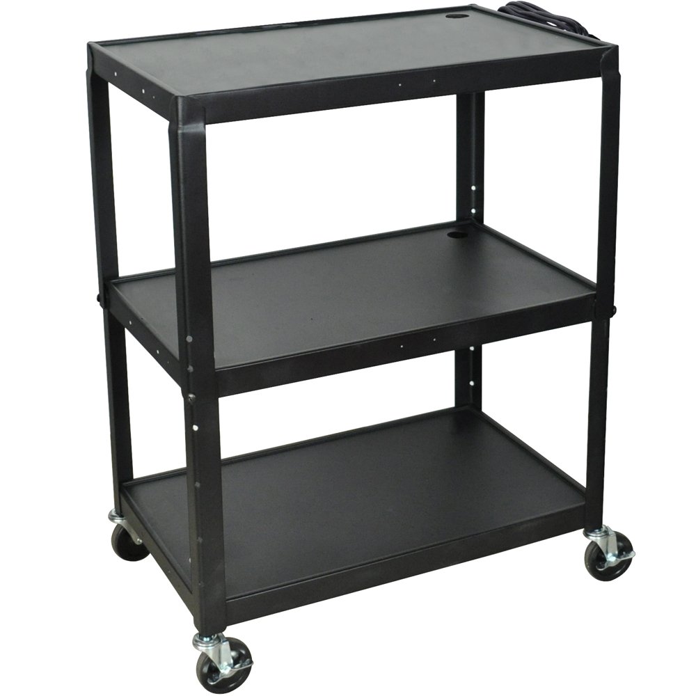 Luxor AVJ42XL Extra Large Height Adjustable Steel A/V Cart
