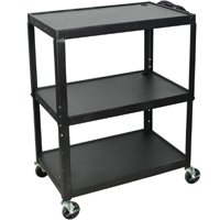 Luxor AVJ42XL Extra Large Height Adjustable Steel A/V Cart