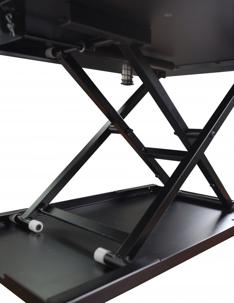 Luxor CVTR32-BK Pneumatic Standing Desk Converter - Black