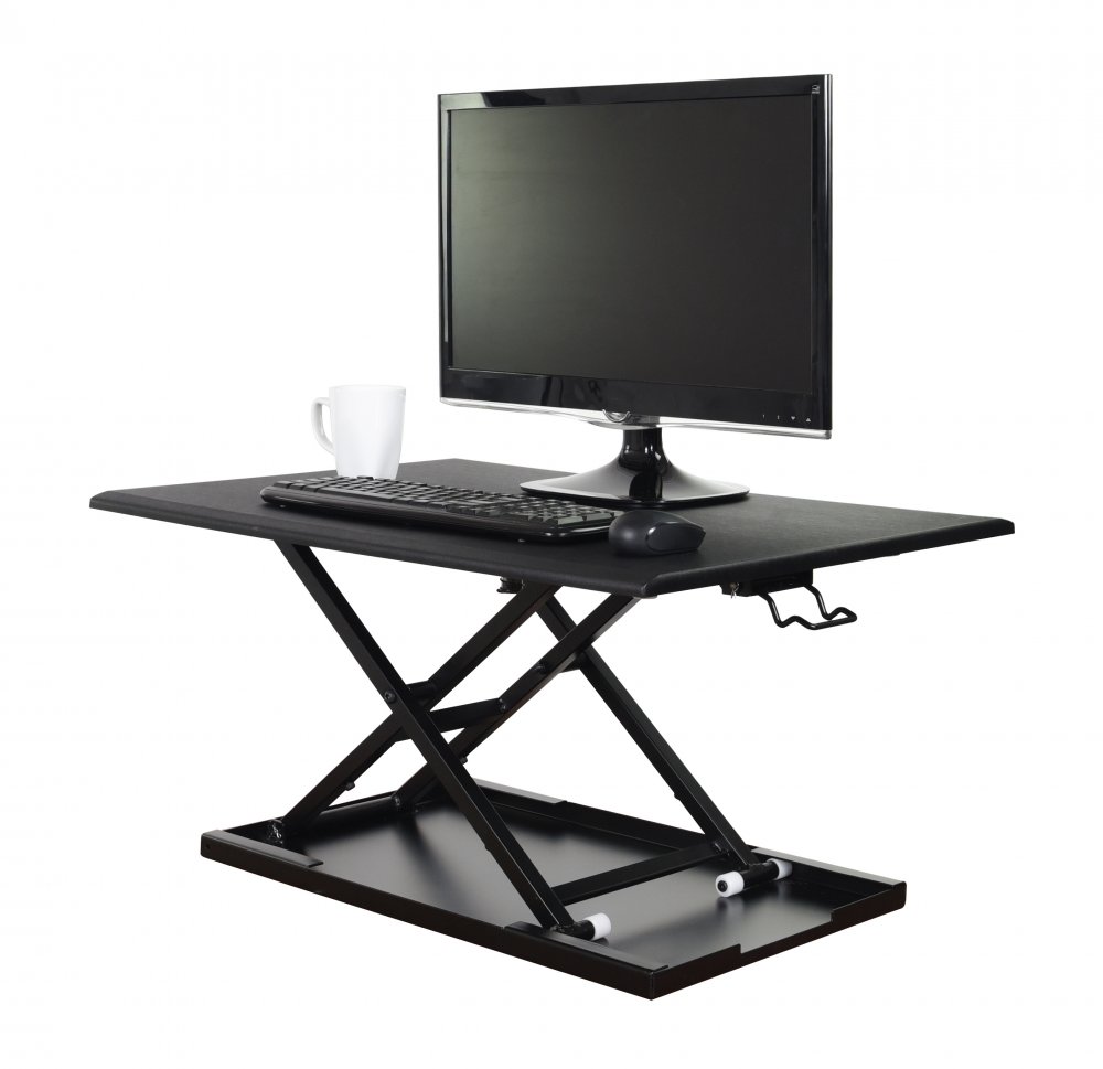 Buy Luxor Pneumatic Black Standing Desk Converter - CVTR32-BK (CVTR32-BK)