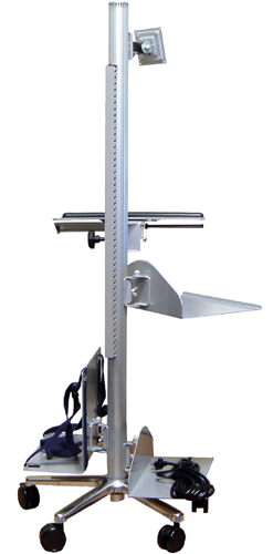 Luxor LSCW60 Height Adjustable Mobile Computer Workstation, Healthcare Cart