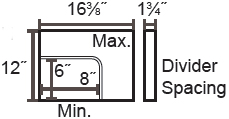 Technical dawing for Luxor LLTP12-B - 12 Laptop/Tablet Charging Cart