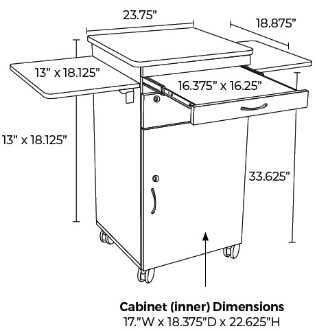 Technical Drawing for Luxor WPSDD3 Mobile 38