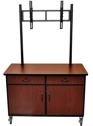 Luxor WPVC65E Mobile LCD Stand Platform and Plasma Flat Panel TV Console Cabinet