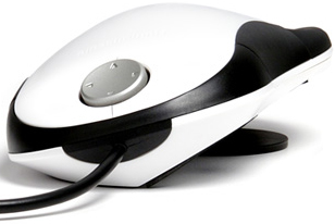 Front view of Humanscale SMUSB Switch Ergonomic Mouse