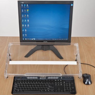 MicroDesk Step Inline Writing Platform for Use on Keyboard Tray or Split Level Desks