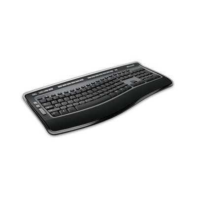 Microsoft XSA-00001 Wireless Laser Ergonomic Keyboard Desktop 6000 V3 Black- Silver