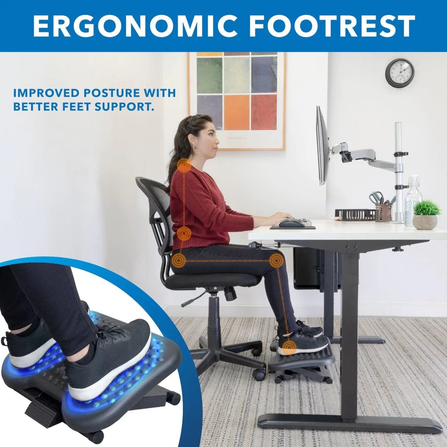 MOUNT-IT! MI-7801 Height and Angle Adjustable Ergonomic Footrest