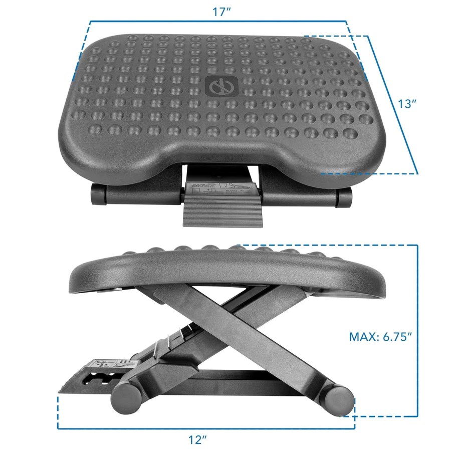 MOUNT-IT! MI-7801 Height and Angle Adjustable Ergonomic Footrest