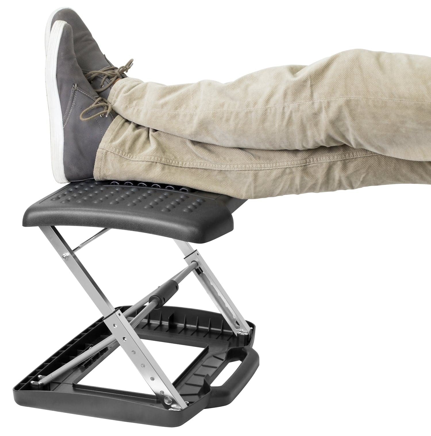 Mount-IT! MI-7808 Under Desk Footrest, Adjustable Height/Angle & Massaging Rollers