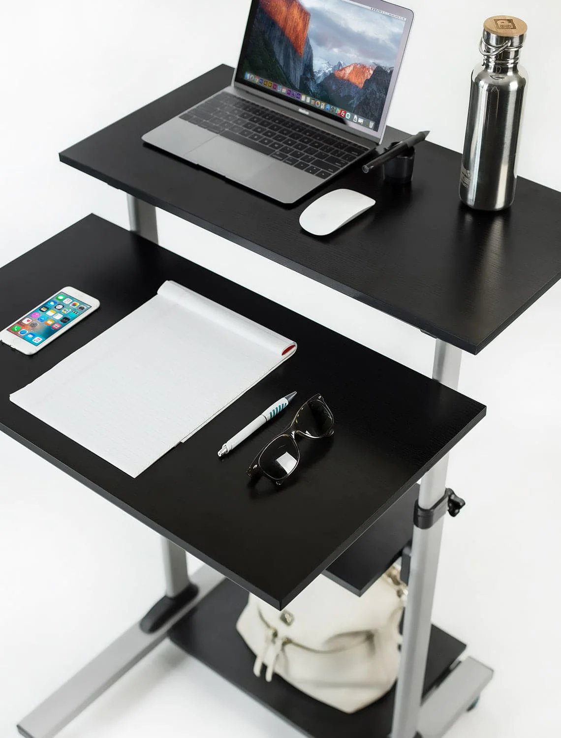 Mount IT! Height Adjustable Rolling Stand Up Desk - MI-7940