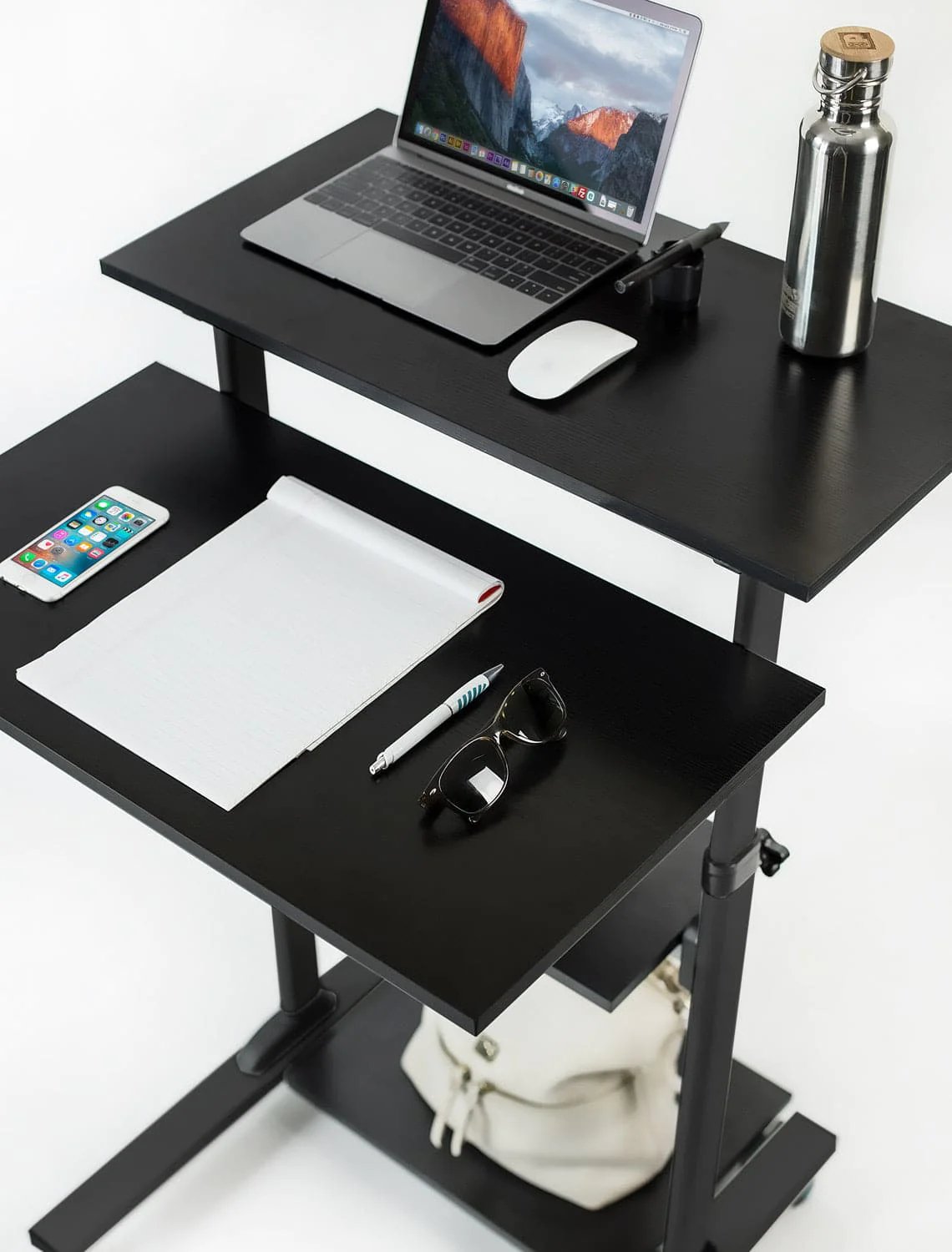 Mount IT! Height Adjustable Rolling Stand Up Desk - MI-7940