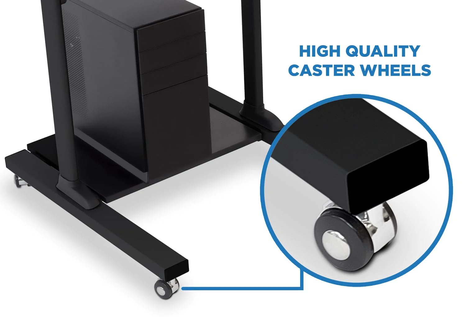 Mount IT! Height Adjustable Rolling Stand Up Desk - MI-7940