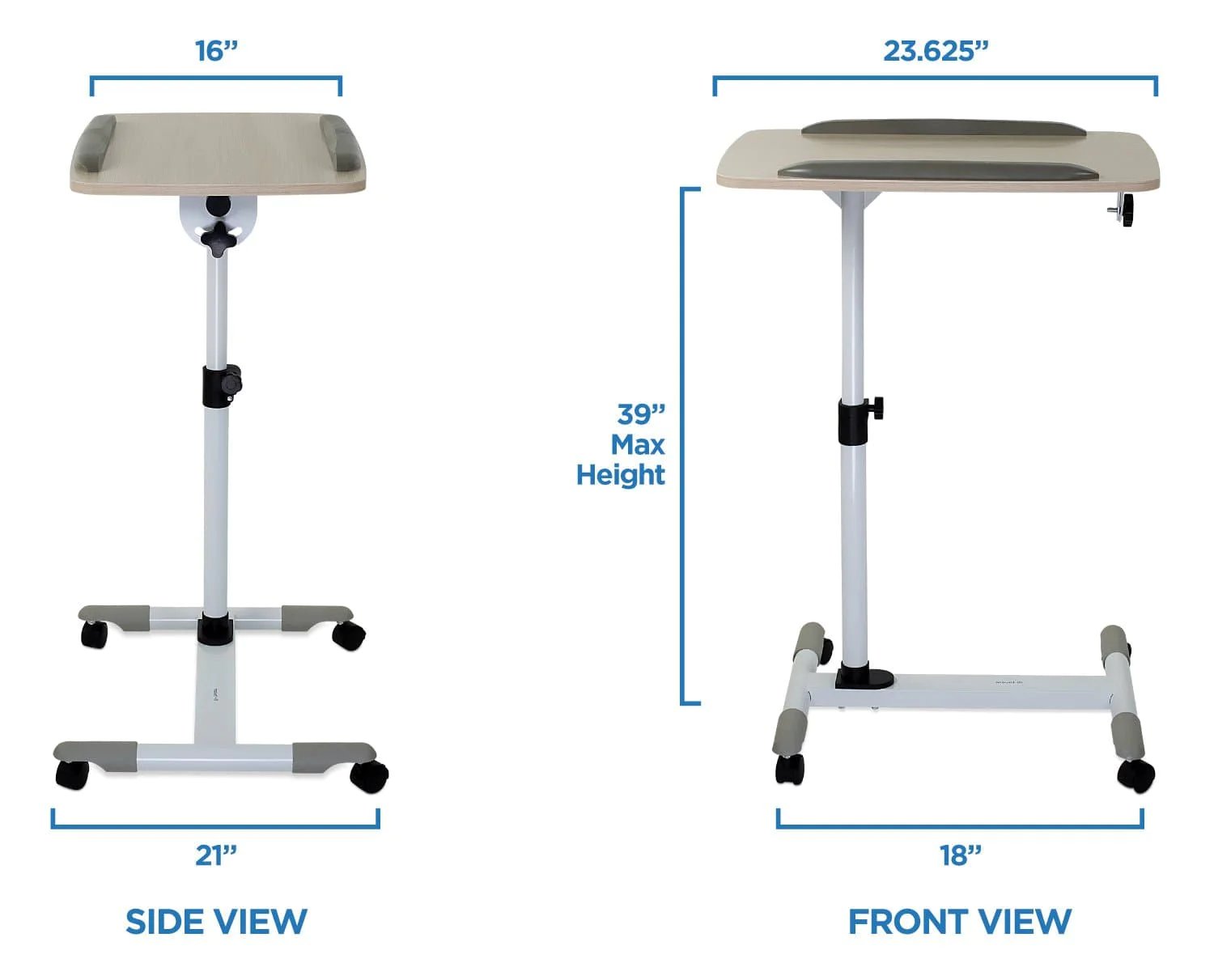 Mount-IT! Height Adjustable Rolling Laptop Cart - MI-7946