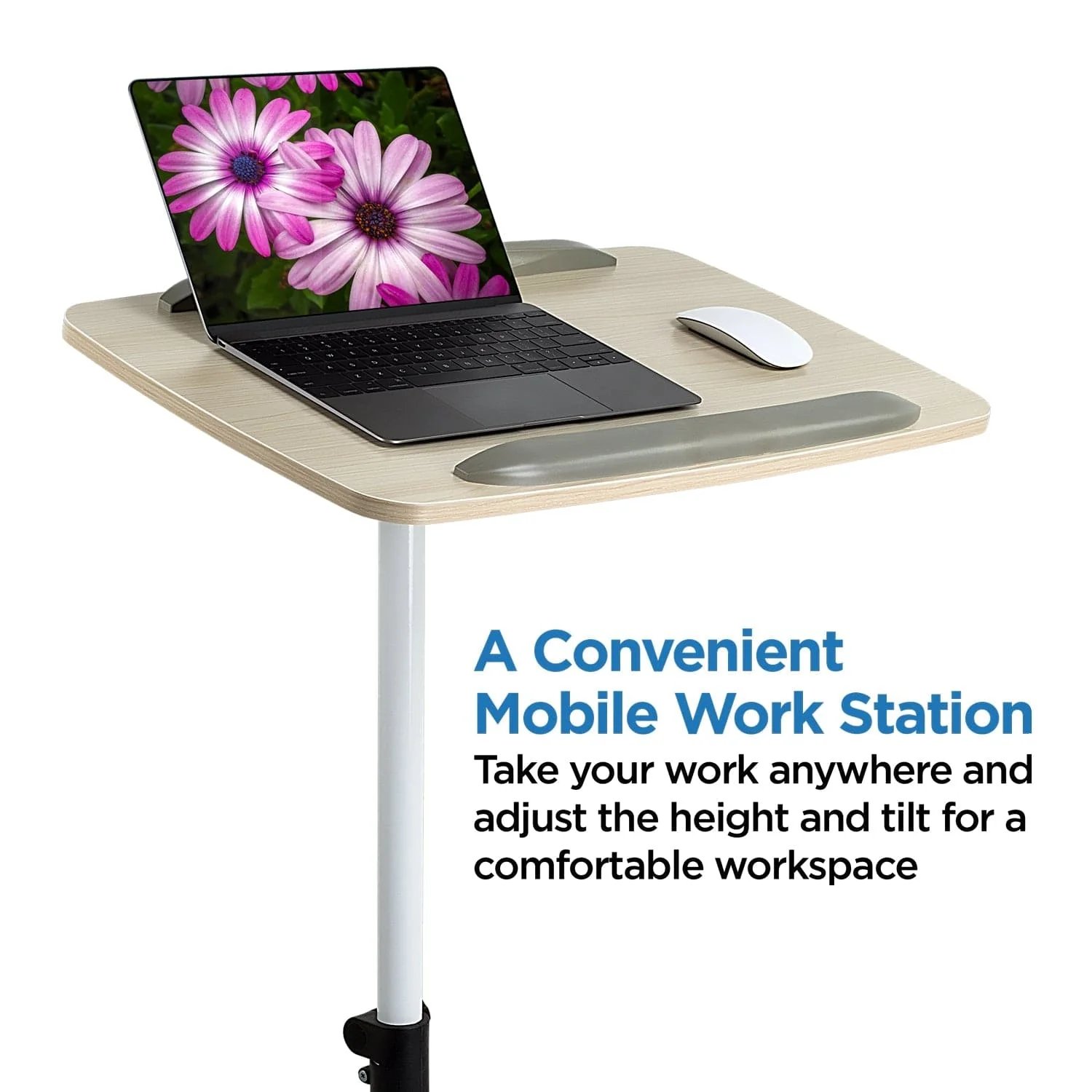 Mount-IT! Height Adjustable Rolling Laptop Cart - MI-7946