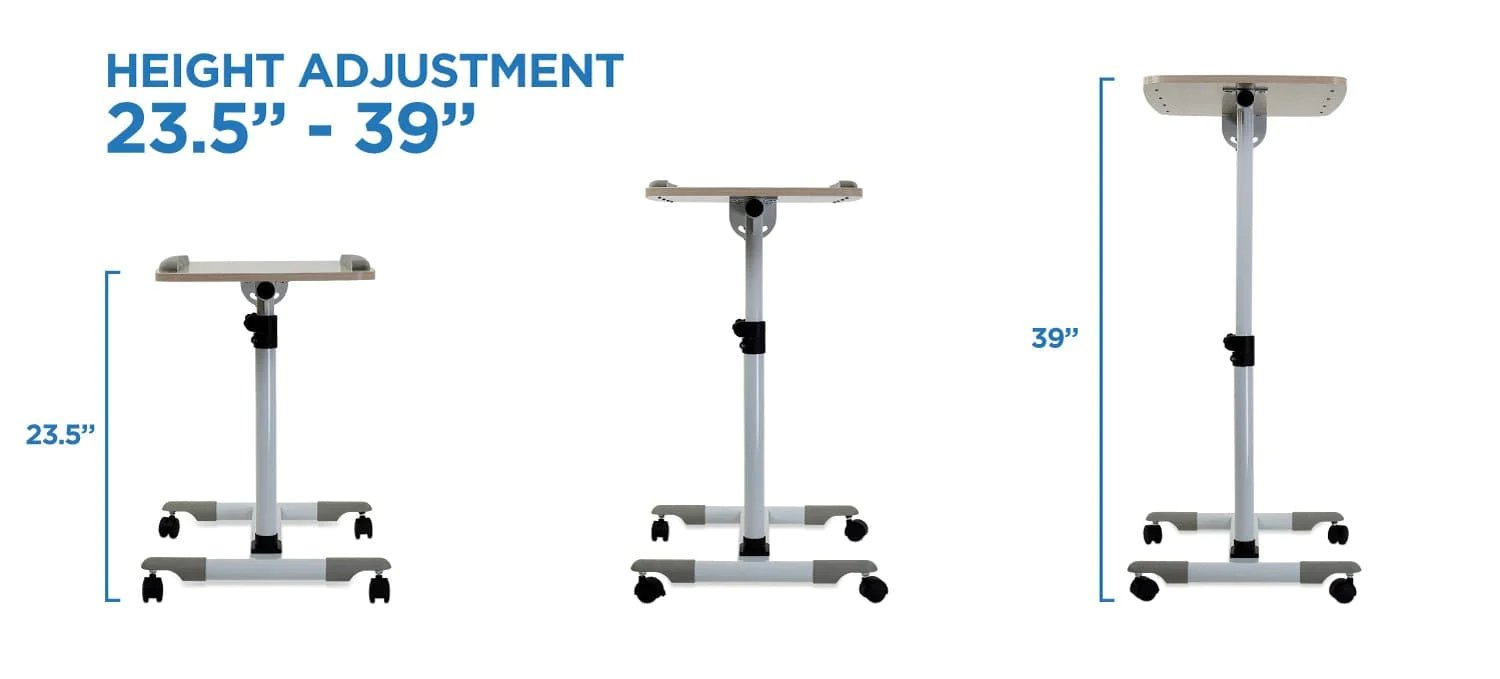 Mount-IT! Height Adjustable Rolling Laptop Cart - MI-7946