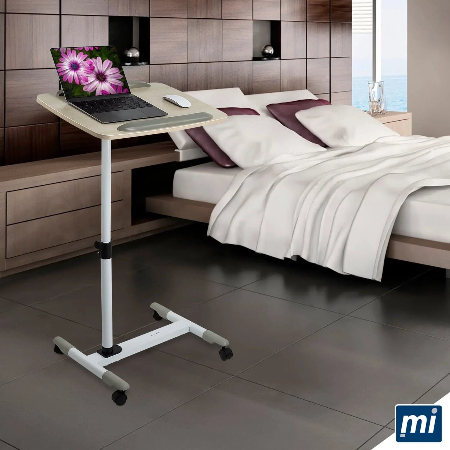 Mount-IT! Height Adjustable Rolling Laptop Cart - MI-7946