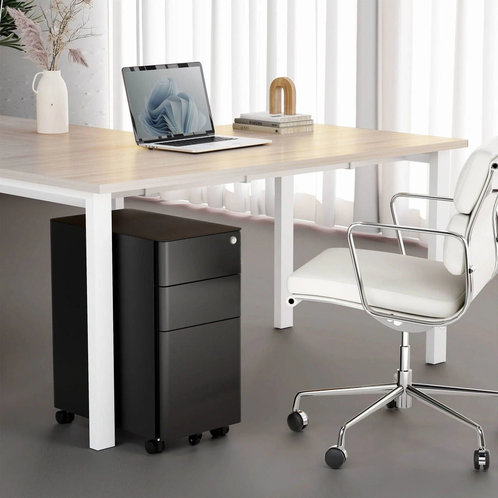 MOUNT-IT! MI-944 Slim Rolling File Cabinet with 3 Drawers