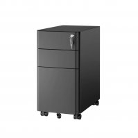 MOUNT-IT! MI-944 Slim Rolling File Cabinet with 3 Drawers