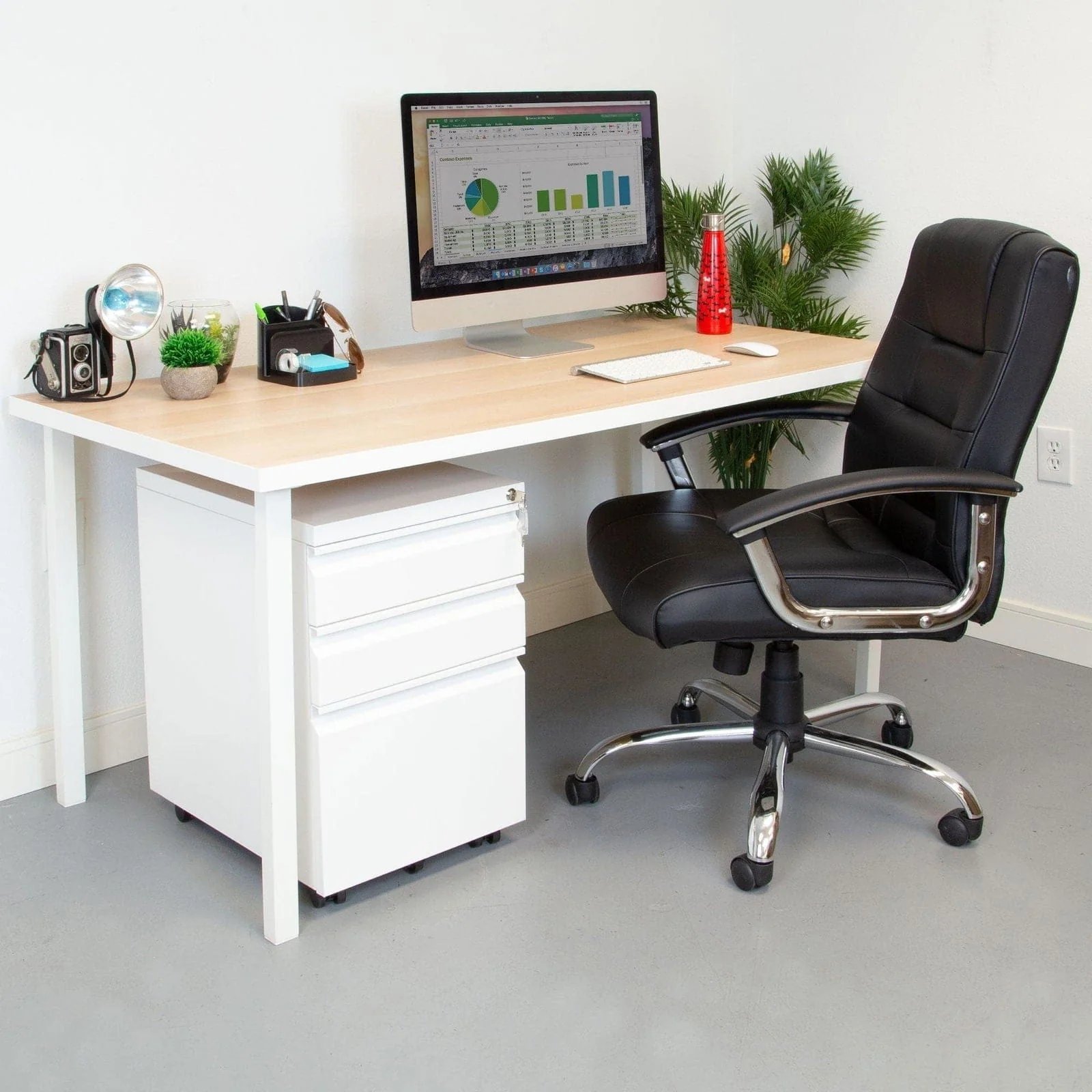 MOUNT-IT! MI-941 Mobile File Cabinet with 3 Drawers