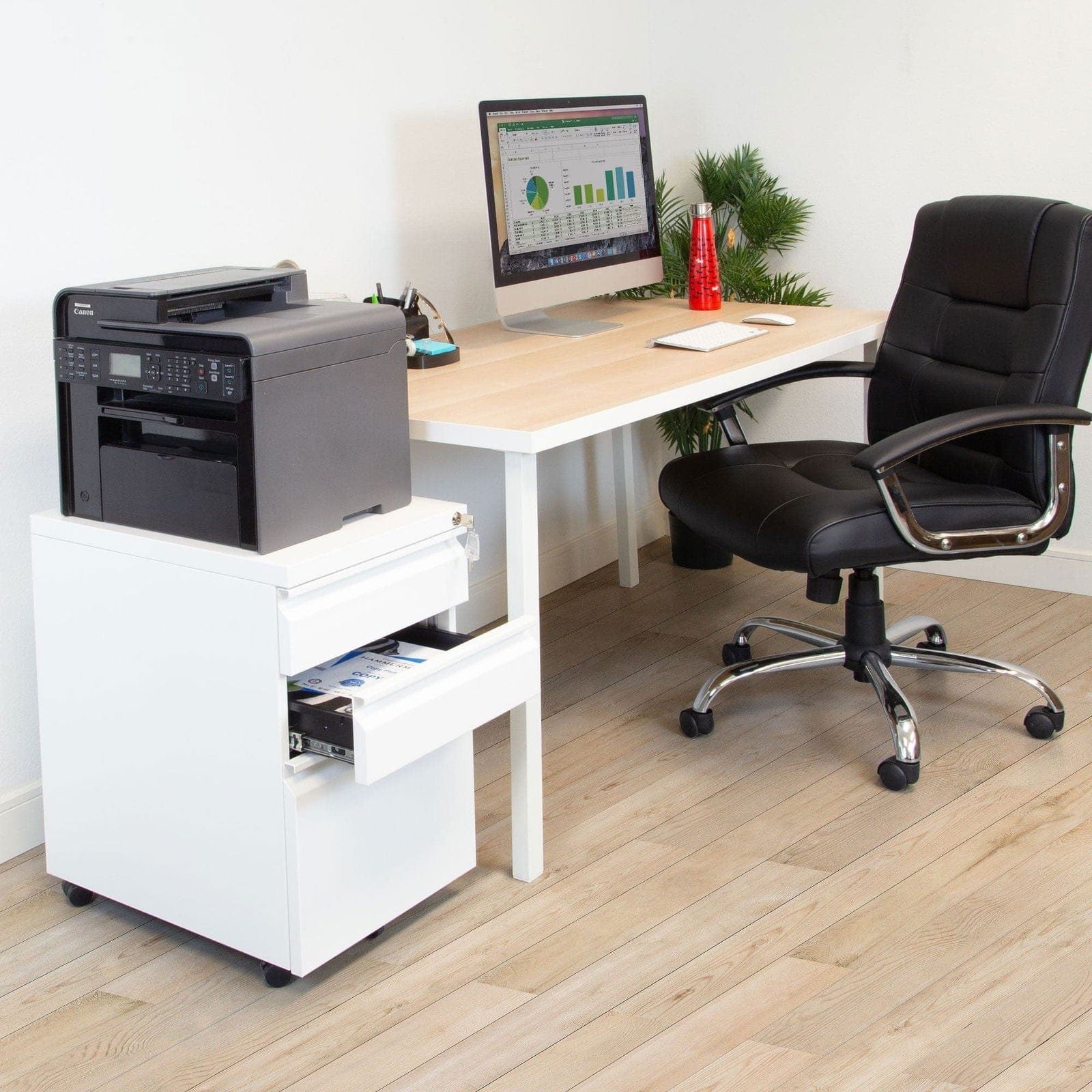 MOUNT-IT! MI-941 Mobile File Cabinet with 3 Drawers