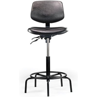 Neutral Posture Graphite NCU551 Urethane Task, Stool, Lab, Industrial, Healthcare, Cleanroom Chair with L5 Cylinder an B20 Base