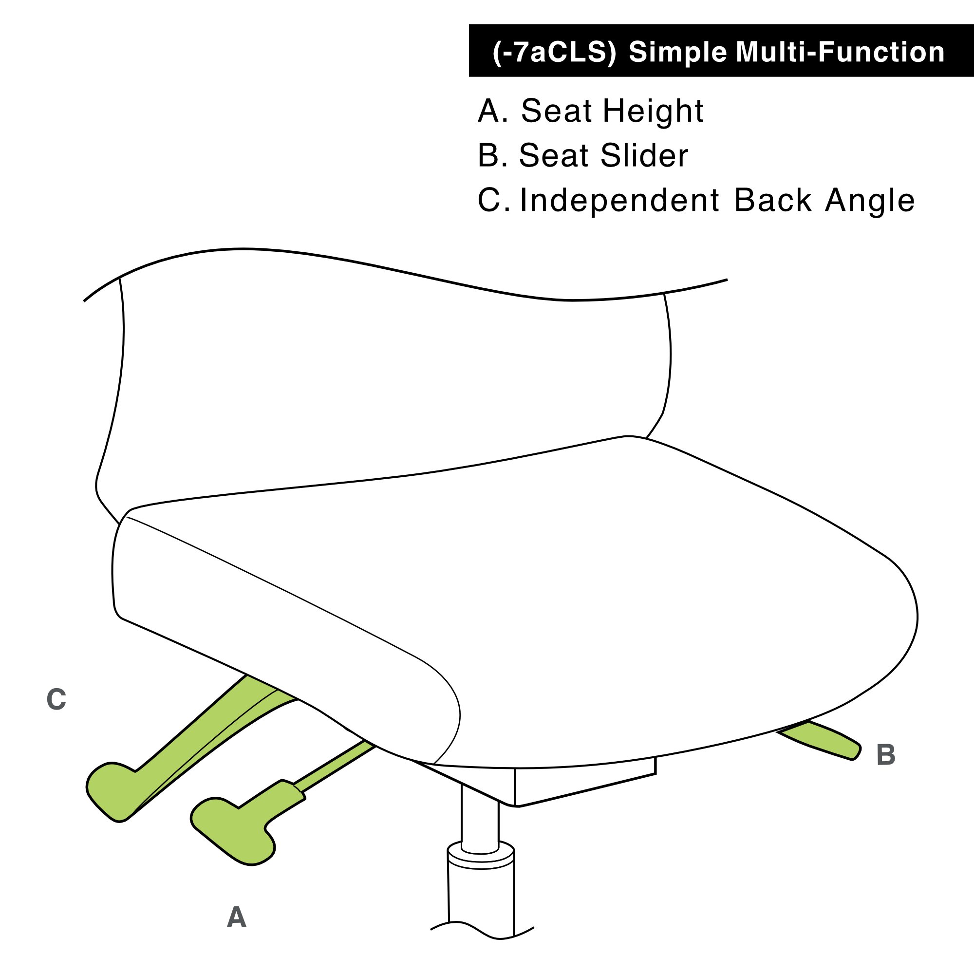 Office Master CLS57D (OM Seating) Classic Multi Functional Ergonomic Lab Stool