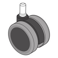 Office Master 65MS (OM Seating) 65mm Dual Colored Soft Casters (5 per set)